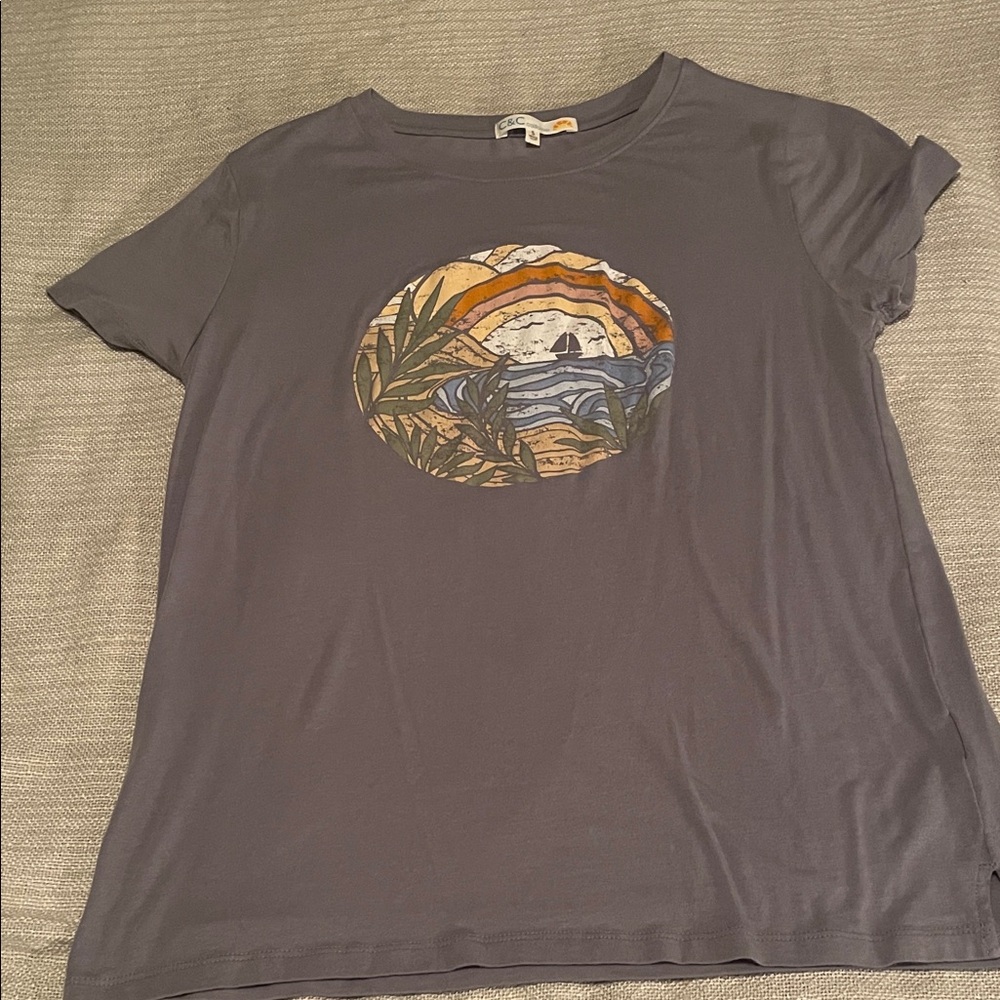 C&C California Gray Graphic Short Sleeve Tee